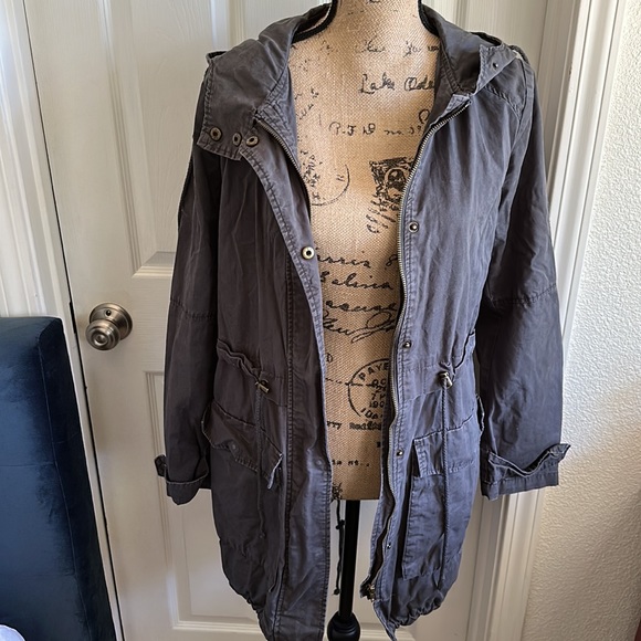 EUC Forever 21 • grey hoodie anorak jacket • small - Picture 5 of 8